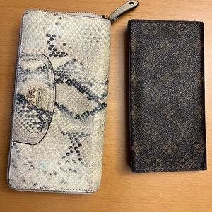 Louis Vuitton and Coach Wallet bundle